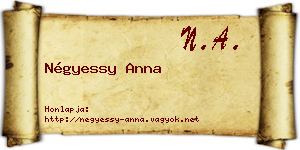 Négyessy Anna névjegykártya
